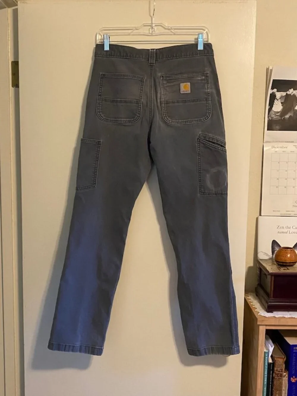 Beautifully Worn Carhartt Women's Double Knee Work Pants, Relaxed Fit, 30 x 32